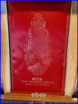 91 Pc 1847 Rogers Bros Silverplate Flatware Set Chest Vintage