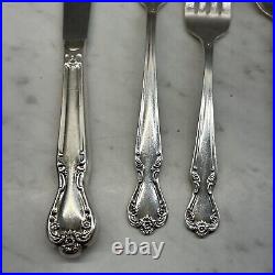 91 Pc 1952 Rogers & Bros Reinforced Plate IS Daybreak Elegant Lady Flatware