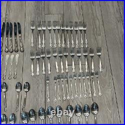 91 Pc 1952 Rogers & Bros Reinforced Plate IS Daybreak Elegant Lady Flatware