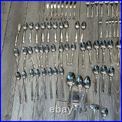 91 Pc 1952 Rogers & Bros Reinforced Plate IS Daybreak Elegant Lady Flatware