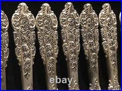 91 Pc FB Rogers French Rose Silverplated Flatware Svc For 16 + Serving Pcs New