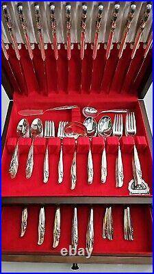 92 Pc 1957 Rogers & Bros Equisite Radiant Lady Silverware Set Service For 12+