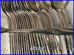 92 pc MAGIC ROSE 1847 Rogers IS Flatware Silverplate Set Service for 12