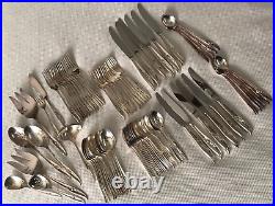 92 pc MAGIC ROSE 1847 Rogers IS Flatware Silverplate Set Service for 12