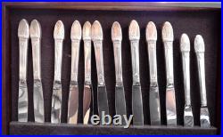 95 Pc Vtg 1847 Rogers Bros First Love Silver Plate International Flatware/Case