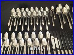 98pc 1847 Rogers Bros. Silver-plated Adoration Flatware Set for 15 #67