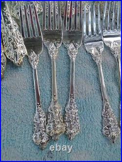 99 pieces FB Rogers Grand Antique Silverplate Flatware serving pieces
