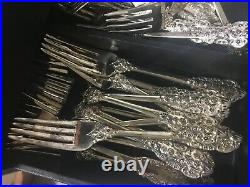 99 pieces FB Rogers Grand Antique silverplate Flatware Lot mint