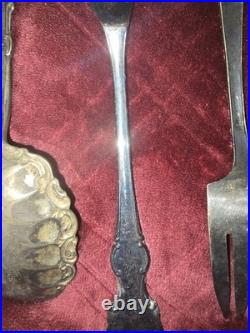 9 Pc Hostess Serving Peices Assorted Silver Plate Spoons Forks Etc polished