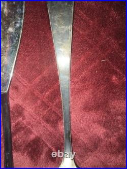 9 Pc Hostess Serving Peices Assorted Silver Plate Spoons Forks Etc polished