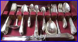 ADORATION 1939 Rogers Silverplate Svc for 8 Dealer Craft 76 Pc No Monograms L