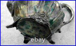 ANTIQUE 1881 Rogers Quadruple New York 5000 Silver Plate Tea Pot