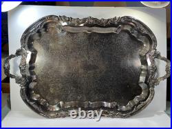ANTIQUE F. B. ROGERS SILVER Co. TRADEMARK 1883 SILVER-PLATED LARGE TRAY Ex. Cond