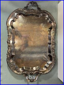 ANTIQUE F. B. ROGERS SILVER Co. TRADEMARK 1883 SILVER-PLATED LARGE TRAY Ex. Cond