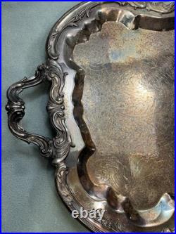 ANTIQUE F. B. ROGERS SILVER Co. TRADEMARK 1883 SILVER-PLATED LARGE TRAY Ex. Cond