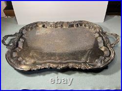 ANTIQUE F. B. ROGERS SILVER Co. TRADEMARK 1883 SILVER-PLATED LARGE TRAY Ex. Cond