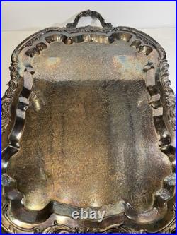 ANTIQUE F. B. ROGERS SILVER Co. TRADEMARK 1883 SILVER-PLATED LARGE TRAY Ex. Cond