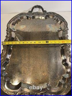 ANTIQUE F. B. ROGERS SILVER Co. TRADEMARK 1883 SILVER-PLATED LARGE TRAY Ex. Cond