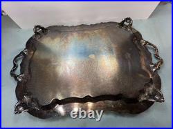 ANTIQUE F. B. ROGERS SILVER Co. TRADEMARK 1883 SILVER-PLATED LARGE TRAY Ex. Cond
