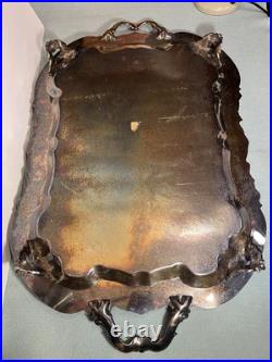 ANTIQUE F. B. ROGERS SILVER Co. TRADEMARK 1883 SILVER-PLATED LARGE TRAY Ex. Cond