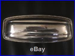 ANTIQUE/VINTAGE F. B. ROGERS 1883 SILVER 8 LONG BUTTER TRAY DISH BOAT With COVER