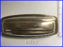 ANTIQUE/VINTAGE F. B. ROGERS 1883 SILVER 8 LONG BUTTER TRAY DISH BOAT With COVER