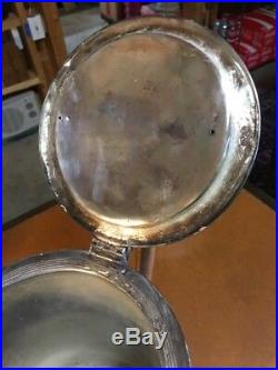 ANTIQUE Wm Rogers&Son SILVER TILTING WATER, TEA, CHOCOLATE, COFFEE, STAND, CUP, SAUCER