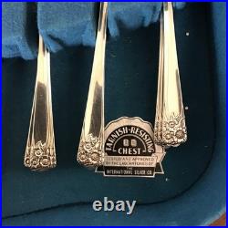 APRIL Rogers & Son International Silver 52Pcs Set for 8+ SILVERPLATE &freeCase