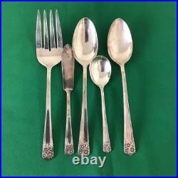 APRIL Rogers & Son International Silver 52Pcs Set for 8+ SILVERPLATE &freeCase