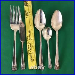 APRIL Rogers & Son International Silver 52Pcs Set for 8+ SILVERPLATE &freeCase