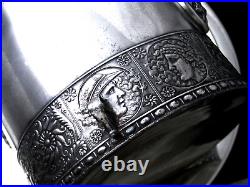 ASSYRIAN HEAD 1847 ROGERS PITCHER W HINGED LID TILTING STAND c. 1868