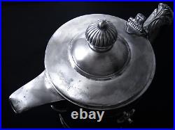 ASSYRIAN HEAD 1847 ROGERS PITCHER W HINGED LID TILTING STAND c. 1868