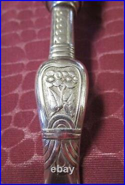 ASSYRIAN HEAD 4 Hollow Handle Serving Pieces 1886 Rogers Silverplate No Monogram