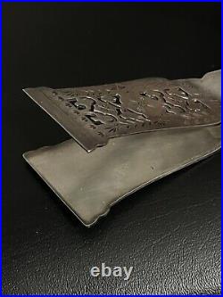 ASSYRIAN HEAD by 1847 Rogers Bros. Asparagus Serving Tongs RARE