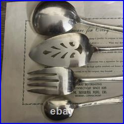 AUTHENTIC WM ROGERS SILVERPLATED 66 PIECE DINNER SET FLATWARE SILVERWARE with Case