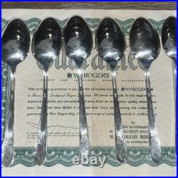 AUTHENTIC WM ROGERS SILVERPLATED 66 PIECE DINNER SET FLATWARE SILVERWARE with Case