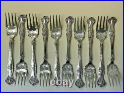 Ant. 1847 ROGERS BROS. 1904 Vintage Grape 10 ct. SALAD FORKS- XS Triple SP