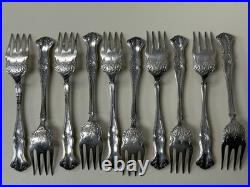 Ant. 1847 ROGERS BROS. 1904 Vintage Grape 10 ct. SALAD FORKS- XS Triple SP