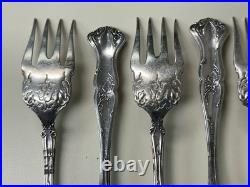 Ant. 1847 ROGERS BROS. 1904 Vintage Grape 10 ct. SALAD FORKS- XS Triple SP