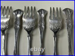 Ant. 1847 ROGERS BROS. 1904 Vintage Grape 10 ct. SALAD FORKS- XS Triple SP