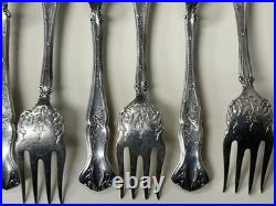 Ant. 1847 ROGERS BROS. 1904 Vintage Grape 10 ct. SALAD FORKS- XS Triple SP