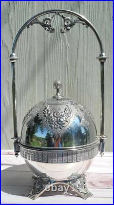 Antique 1800s Rogers Smith & Co New Haven 12H Silver Plated Butter Dish