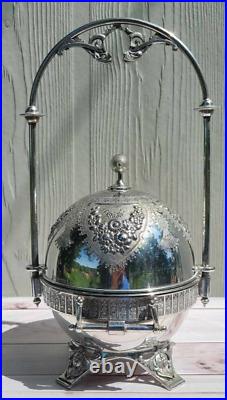 Antique 1800s Rogers Smith & Co New Haven 12H Silver Plated Butter Dish