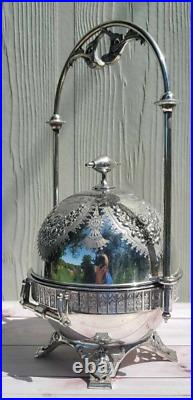 Antique 1800s Rogers Smith & Co New Haven 12H Silver Plated Butter Dish