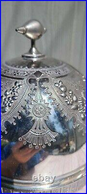 Antique 1800s Rogers Smith & Co New Haven 12H Silver Plated Butter Dish