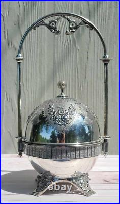 Antique 1800s Rogers Smith & Co New Haven 12H Silver Plated Butter Dish