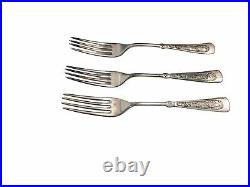 Antique 1847 ROGERS BROS Woman Arcadian Silver Plate Dinner Fork Lot of (3)