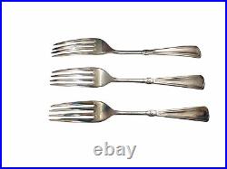 Antique 1847 ROGERS BROS Woman Arcadian Silver Plate Dinner Fork Lot of (3)