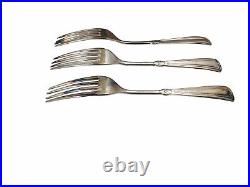 Antique 1847 ROGERS BROS Woman Arcadian Silver Plate Dinner Fork Lot of (3)