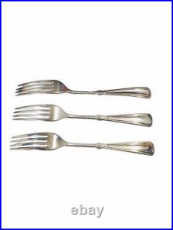 Antique 1847 ROGERS BROS Woman Arcadian Silver Plate Dinner Fork Lot of (3)